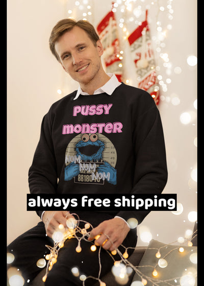Champion 12 oz./lin. yd. Double Dry Eco Crew | S600 Pussy monster sweatshirt cookie monster sesame st cookie monster