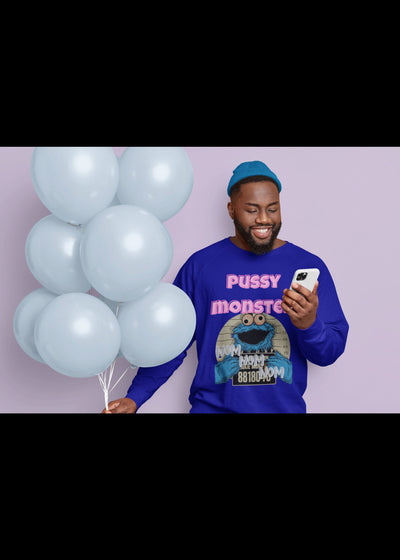 Champion 12 oz./lin. yd. Double Dry Eco Crew | S600 Pussy monster sweatshirt cookie monster sesame st cookie monster