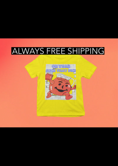 Bella + Canvas Unisex Jersey T-Shirt | 3001C Get cheered on by Kool Aid Guy for getting your dick sucked adult humor fun cock sucker