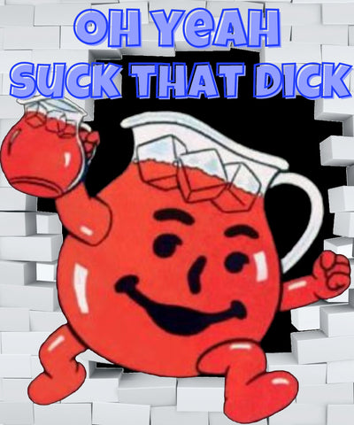 Bella + Canvas Unisex Jersey T-Shirt | 3001C Get cheered on by Kool Aid Guy for getting your dick sucked adult humor fun cock sucker