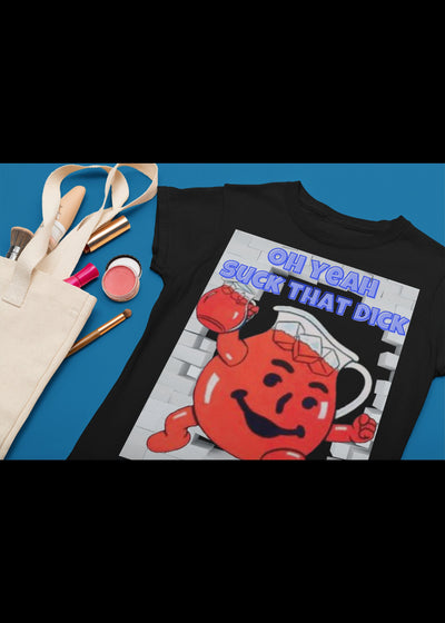 Bella + Canvas Unisex Jersey T-Shirt | 3001C Get cheered on by Kool Aid Guy for getting your dick sucked adult humor fun cock sucker