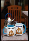 Standard size glossy ceramic mug Poop Emoji mug fuck off or good morning poop emoji mug adult humor mug adult humor gift