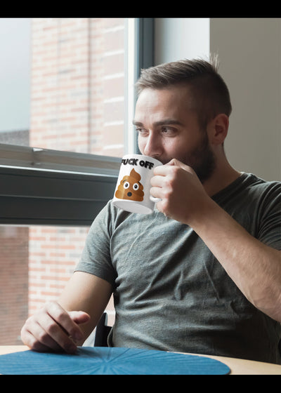 Standard size glossy ceramic mug Poop Emoji mug fuck off or good morning poop emoji mug adult humor mug adult humor gift