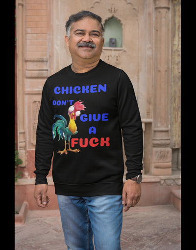 Champion 12 oz./lin. yd. Double Dry Eco Crew | S600 Hey Hey the Chicken don't give a fuck sweat shirt that makes a statement