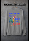 Champion 12 oz./lin. yd. Double Dry Eco Crew | S600 Hey Hey the Chicken don't give a fuck sweat shirt that makes a statement