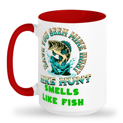 Tall glossy ceramic mug Mike Hunt Mug that will be the best mug in the cupboard.