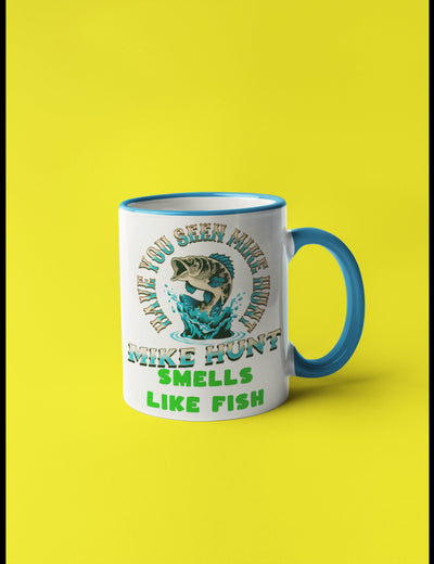Tall glossy ceramic mug Mike Hunt Mug that will be the best mug in the cupboard.