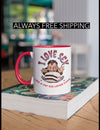 Tall glossy ceramic mug If you like Sex and coffee this Mug is for you