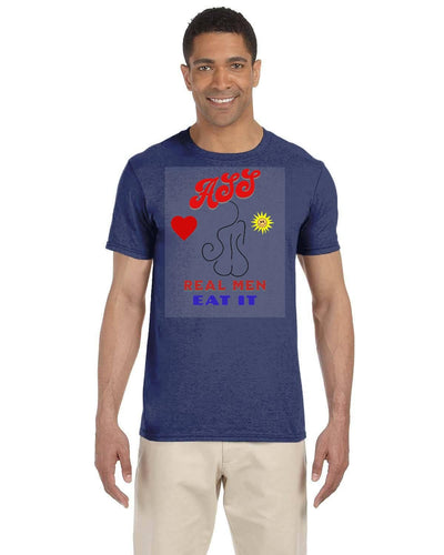 Gildan Adult Softstyle 7.5 oz./lin. yd. T-Shirt | G640 Real Men Eat Ass shirt adult Humor eat ass
