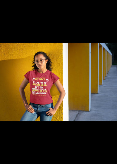 Bella + Canvas Unisex Jersey T-Shirt I'm not Drunk Multiple Sclerosis shirt MS awareness