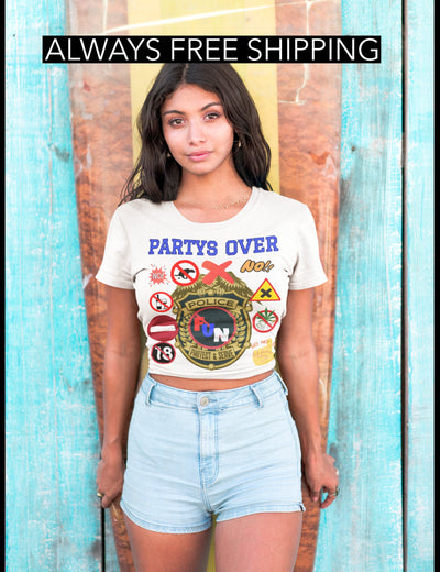 Bella + Canvas Unisex Jersey T-Shirt | 3001 Party's over shirt no fun allowed fun police