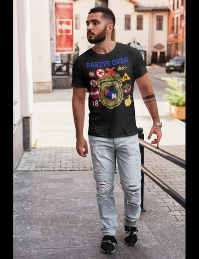 Bella + Canvas Unisex Jersey T-Shirt | 3001 Party's over shirt no fun allowed fun police