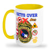 Tall glossy ceramic mug Party's over mug fun police mug party mug be the fun police with a hot mug of coffee