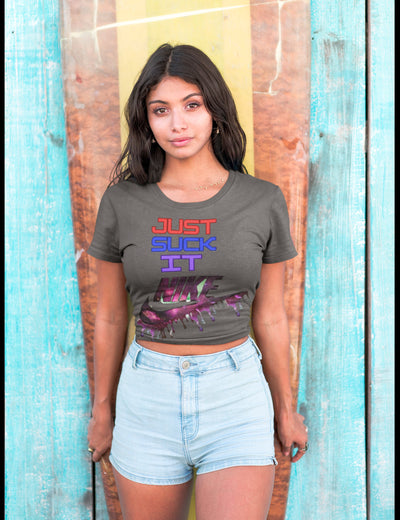 Gildan Adult Heavy Cotton 8.8 oz./lin. yd. T-Shirt | G500 Just suck it shirt with a swoosh on it will be going fast this summer Adult humor