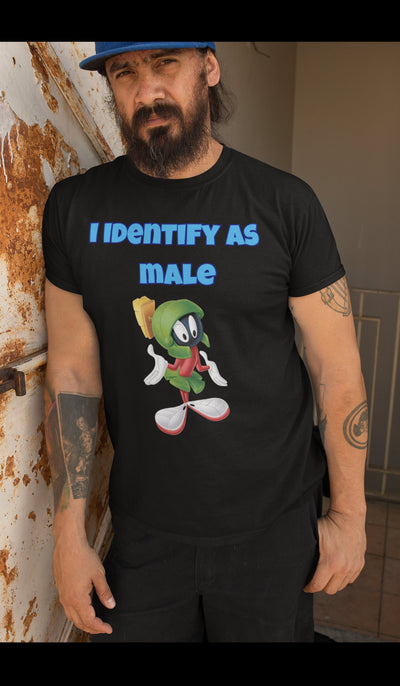 Gildan Adult Softstyle 7.5 oz./lin. yd. T-Shirt | G640 I identify as male shirt real man shirt I'm a man 100 percent man