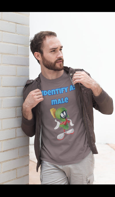 Gildan Adult Softstyle 7.5 oz./lin. yd. T-Shirt | G640 I identify as male shirt real man shirt I'm a man 100 percent man