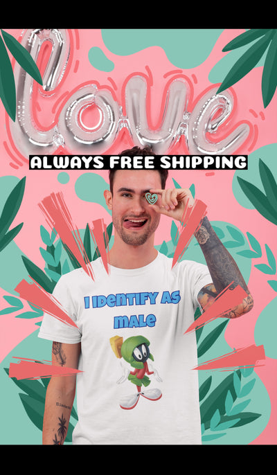 Gildan Adult Softstyle 7.5 oz./lin. yd. T-Shirt | G640 I identify as male shirt real man shirt I'm a man 100 percent man
