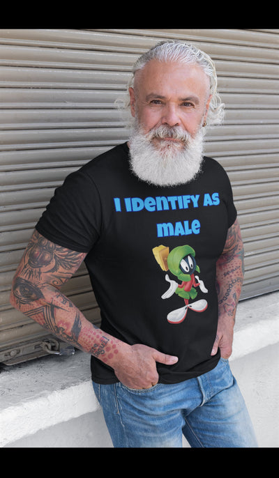 Gildan Adult Softstyle 7.5 oz./lin. yd. T-Shirt | G640 I identify as male shirt real man shirt I'm a man 100 percent man