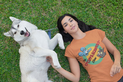 Bella + Canvas Unisex Jersey T-Shirt | 3001C Itchy and Scratchy show T shirt The Simpsons Bart and Lisa Simpson