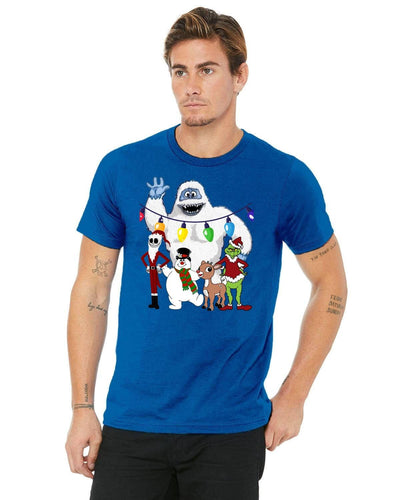 Bella + Canvas Unisex Jersey T-Shirt | 3001C Christmas party shirt with Jack Skellington ,Frosty the Snowman, The Grinch, Abominable