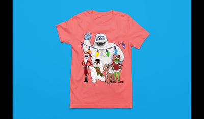 This unisex Christmas t-shirt has 5 of the most Classic Christmas cartoon Characters on it that will make you the Star of any Party