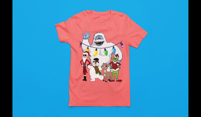 Bella + Canvas Unisex Jersey T-Shirt | 3001C Christmas party shirt with Jack Skellington ,Frosty the Snowman, The Grinch, Abominable
