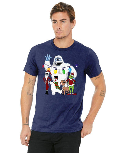 Bella + Canvas Unisex Jersey T-Shirt | 3001C Christmas party shirt with Jack Skellington ,Frosty the Snowman, The Grinch, Abominable