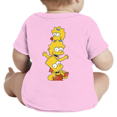 Infant Baby Rib Bodysuit Simpson baby body suit Simpson cartoon Bart and Lisa and Maggie Simpson clothes