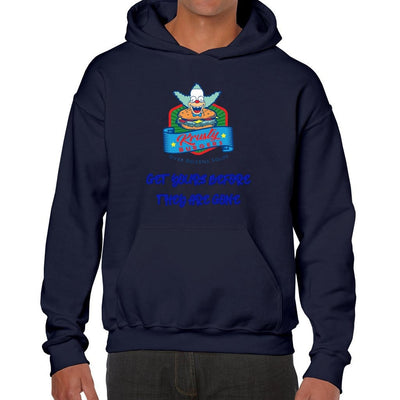Unisex Heavy Blend Hooded Sweatshirt Krusty the Clown the Simpsons show Bart and Lisa Krusty o's cereal Homer and Marge