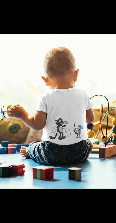 Infant Fine Jersey Tee Simpsons Itchy and Scratchy baby tee Bart Simpson Lisa Simpson Maggie Simpson Marge Simpson shirt Simpson cartoon