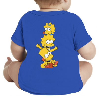 Infant Baby Rib Bodysuit Simpson baby body suit Simpson cartoon Bart and Lisa and Maggie Simpson clothes