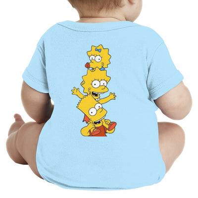 Infant Baby Rib Bodysuit Simpson baby body suit Simpson cartoon Bart and Lisa and Maggie Simpson clothes