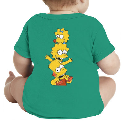 Infant Baby Rib Bodysuit Simpson baby body suit Simpson cartoon Bart and Lisa and Maggie Simpson clothes