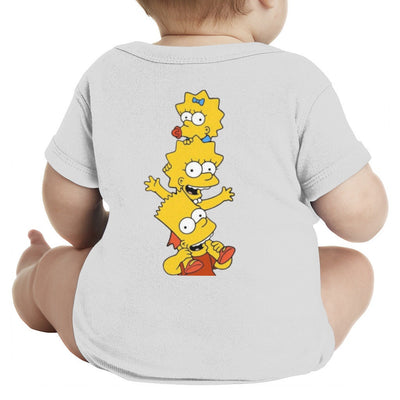 Infant Baby Rib Bodysuit Simpson baby body suit Simpson cartoon Bart and Lisa and Maggie Simpson clothes