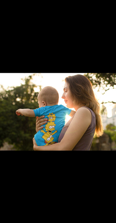 Infant Baby Rib Bodysuit Simpson baby body suit Simpson cartoon Bart and Lisa and Maggie Simpson clothes