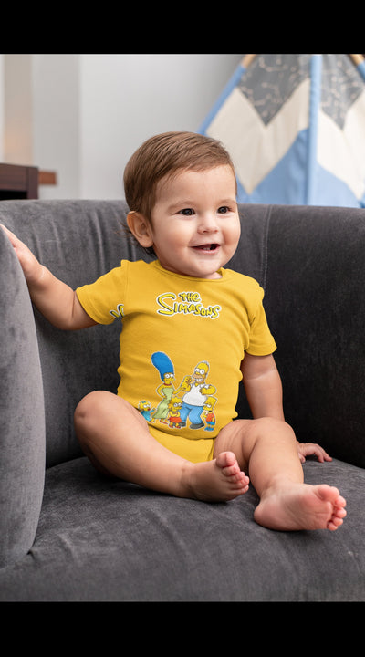 Infant Baby Rib Bodysuit Simpson baby body suit Simpson cartoon Bart and Lisa and Maggie Simpson clothes