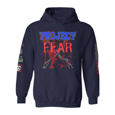 Unisex Heavy Blend Hooded Sweatshirt Project Fear barbed wire hoodie Fear Gear Project Fear swag new Project fear Gear Project Fear gift