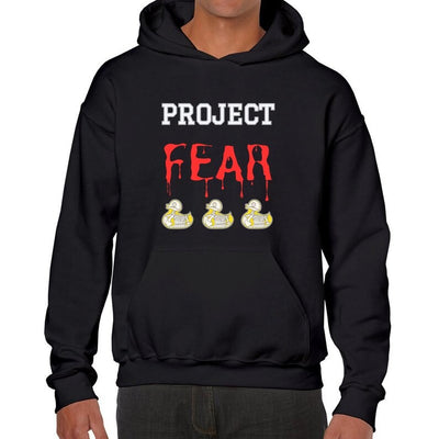 Unisex Heavy Blend Hooded Sweatshirt Project Fear hoodie with just front and back graphics on it Project Fear u tube show hoodie