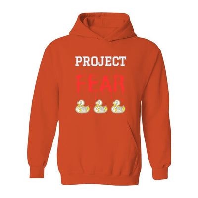 Unisex Heavy Blend Hooded Sweatshirt Project Fear hoodie with just front and back graphics on it Project Fear u tube show hoodie