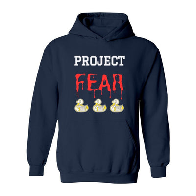 Unisex Heavy Blend Hooded Sweatshirt Project Fear hoodie with just front and back graphics on it Project Fear u tube show hoodie