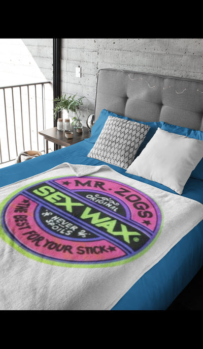 Sherpa Subli-fleece Blanket Sex wax beach blanket surfing sex wax soft blanket beach party blanket Mr Zogs sex wax blanket