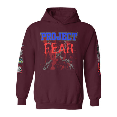 Unisex Heavy Blend Hooded Sweatshirt Project Fear barbed wire hoodie Fear Gear Project Fear swag new Project fear Gear Project Fear gift
