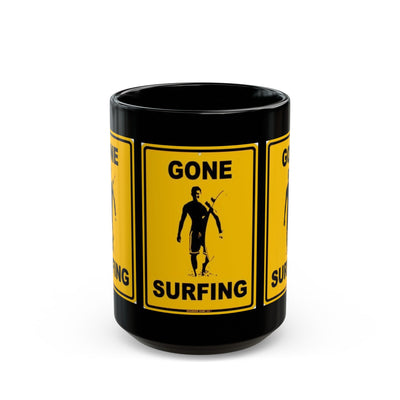 Black Mug (11oz, 15oz) surfing mug beach party black mug gift surfing mug beach life mug great gift boyfriend gift girlfriend gift