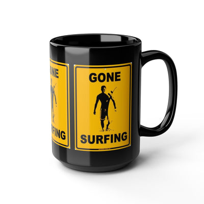 Black Mug (11oz, 15oz) surfing mug beach party black mug gift surfing mug beach life mug great gift boyfriend gift girlfriend gift