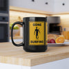 Black Mug (11oz, 15oz) surfing mug beach party black mug gift surfing mug beach life mug great gift boyfriend gift girlfriend gift