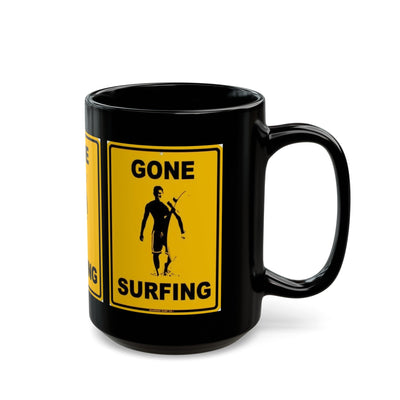 Black Mug (11oz, 15oz) surfing mug beach party black mug gift surfing mug beach life mug great gift boyfriend gift girlfriend gift