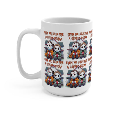 Mug 15oz Jason and Michael coffee mug Halloween mug slasher mug Jason Vorhees and Michael Myers Halloween gift coffee mug