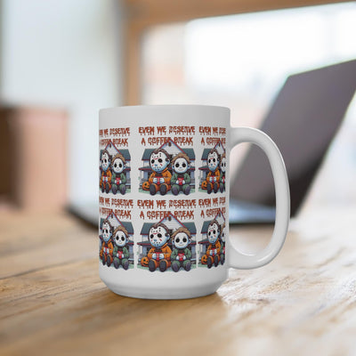 Mug 15oz Jason and Michael coffee mug Halloween mug slasher mug Jason Vorhees and Michael Myers Halloween gift coffee mug
